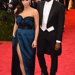 Kim Kardashian in Lanvin and Kanye West